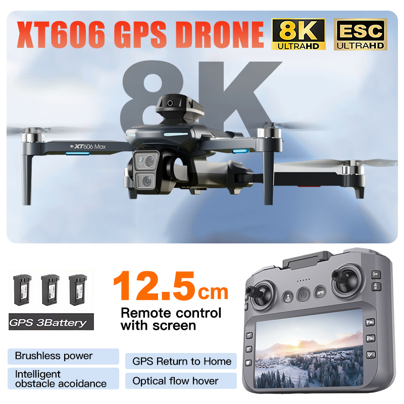 طائرة بدون طيار XT606 MAX 3 مع - مراجعة Rc Hobby China وسعره